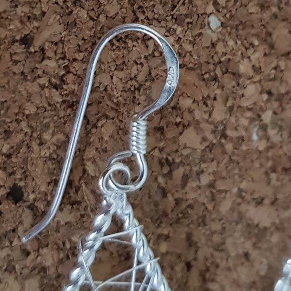 Sterling silver earrings - Picture 3 of 4